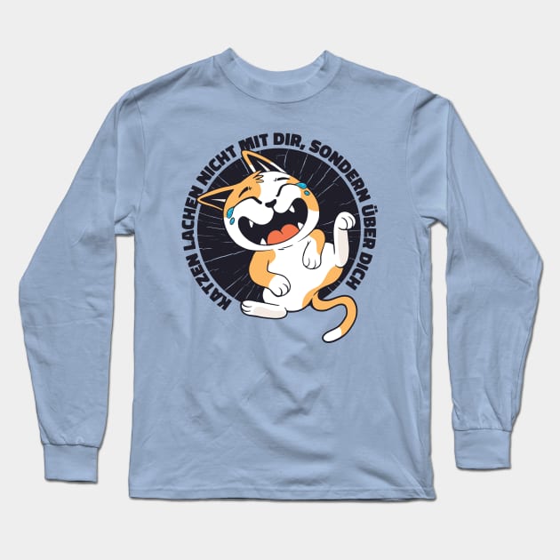 Laughing Cat Long Sleeve T-Shirt by Safdesignx